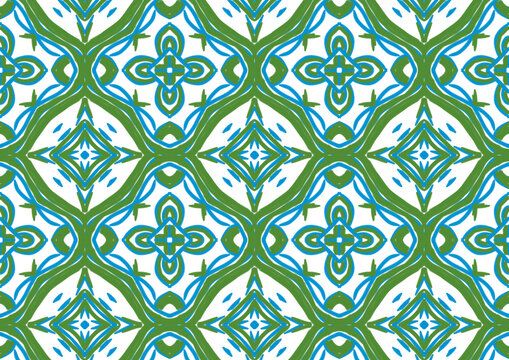 floral vintage green pattern