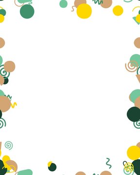 pattern organic square colorful abstract background with green yellow and brown shapes