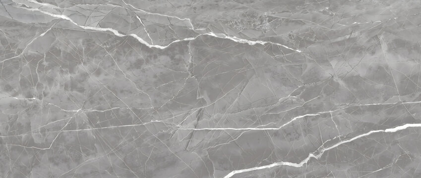 Medium gray marble texture background with bright white veins and fine cracked pattern for luxury interior countertops and premium decor