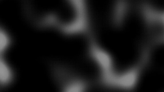 Animated abstract technology dark background random dots and grid animation. Led halftone and moire effect flickering dots moving seamless loop 4K video
