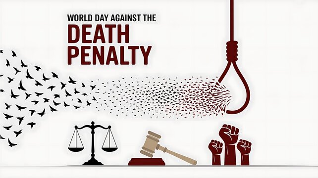 World day against the death penalty illustration
