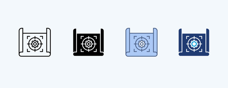Scope Multiple Icon Illustration Vector, Contains 