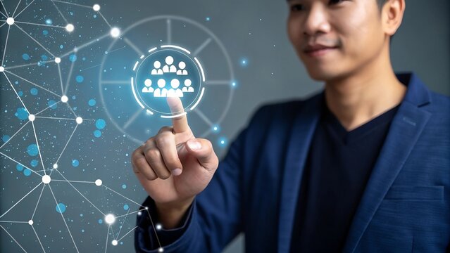 Market Audience Profiling and Connected Customer Targeting Concept, market segmentation, lead targeting, community reach digital marketing strategy