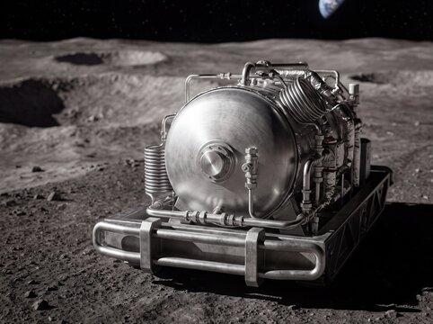 Industrial lunar cargo module for space mining and resource transportation on moon surface
