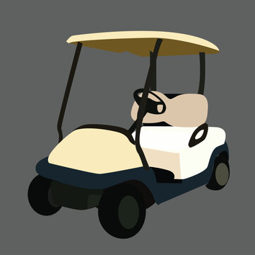 Golf cart vector icon, golf car vector illustration, golf cart 
