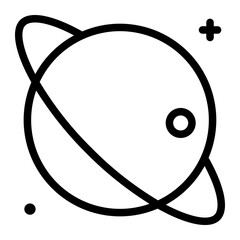 saturn line icon © afif