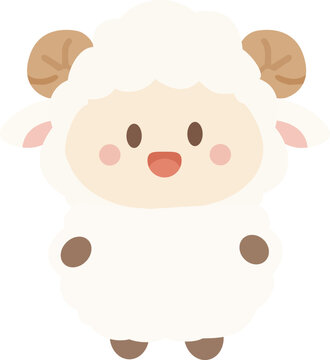 Cute Sheep Mascot Character for Chinese New Year Year of the Sheep