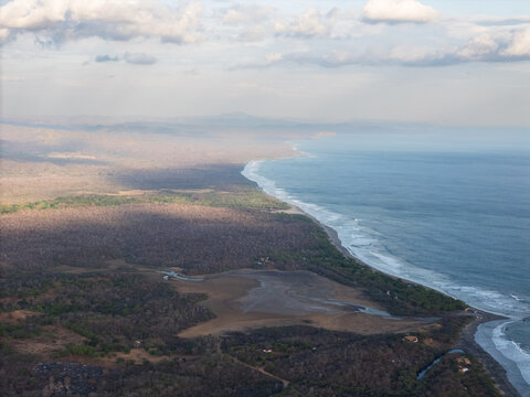 Pacific ocean coastline in Nicaragua