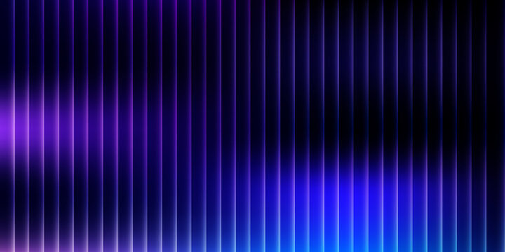 Abstract Blue and Purple Vertical Light Wave Pattern on Dark Background