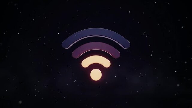 Weak WiFi Signal with Halloween Theme, Spooky Wireless Connection Animation