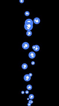 Wow surprise emoji reaction animated on a black screen chroma key, Facebook live style icon for streaming platforms, social media wow button motion graphics, transparent loop, HD quality