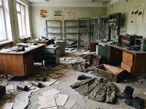 The command post of the secret Soviet military unit was looted, leaving the unit dead, a consequence of the Chernobyl disaster in August