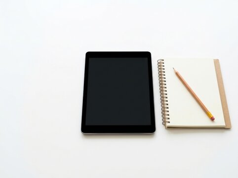 Tablet and Notebook with Pencil