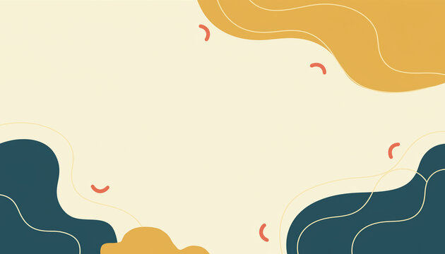 Minimalist Abstract Background with Organic Wavy Shapes