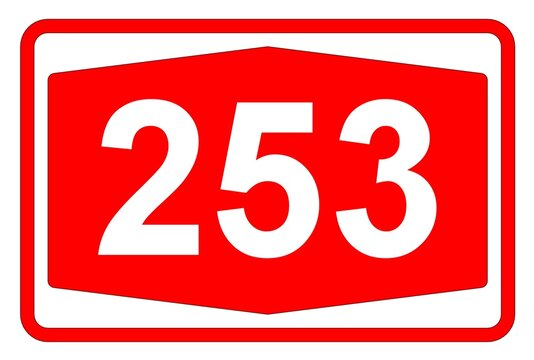 Illustration eines Autobahnschildes der Autobahn 253 in der Schweiz	