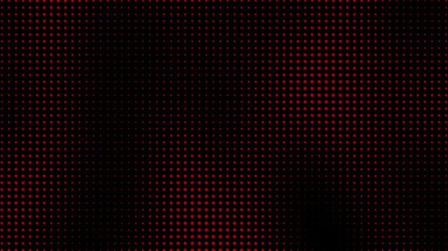 Animated abstract technology dark background random dots and grid, futuristic digital technology texture, seamless loop overlay, Animated halftone dot grid of red dots,4k loop animation