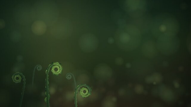 Fiddlehead Fern Unfurling Forest Macro Reveal