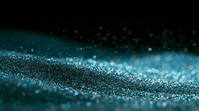 Deep blue sparkles ripple across dark surface