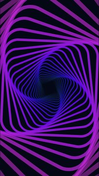 Portail polygonal abstrait en rotation avec couches d&eacute;form&eacute;es et profondeur hypnotique