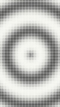 Points de trame noir et blanc s&rsquo;&eacute;tendant dans un motif anim&eacute; vertical