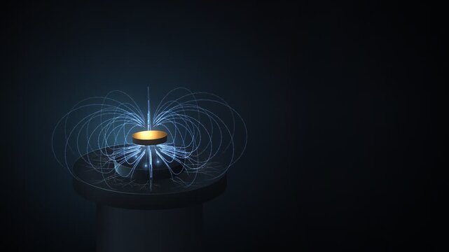 Magnetic Levitation Superconductor Field Lines Seamless Loop