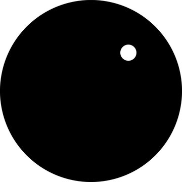Squash ball illustration. Minimal sports ball design. Monochrome isolated sports graphic