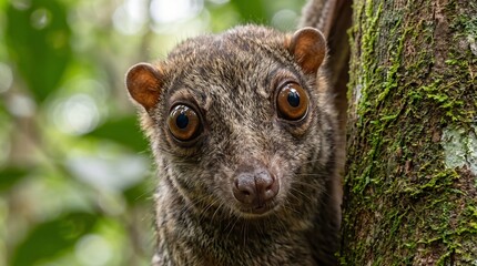 Fototapeta premium Close Up Portrait of a Sunda Colugo.