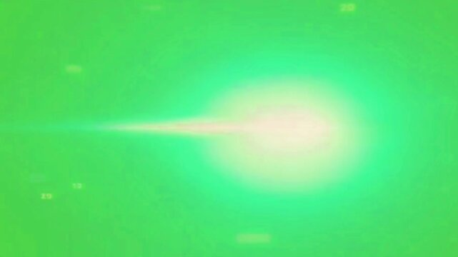 Green screen meteor laser transition animation featuring a fast-moving glowing projectile with intense light trails and dynamic impact energy. Perfect for chroma key compositing, action videos