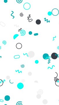 pattern organic Abstract confetti pattern with colorful geometric shapes and squiggles on a white background