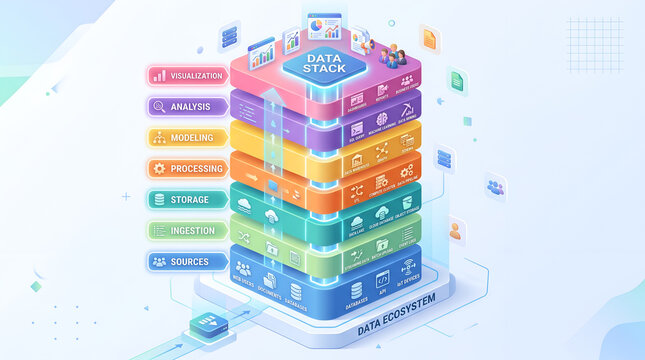 Data Stack Ecosystem Infographic