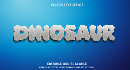 Dinosaur 3D Vector Text Effect – Prehistoric Reptile Typography Design   © Maria