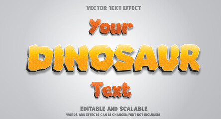 Your Dinosaur Text 3D Vector Text Effect – Prehistoric Typography Design   © Maria