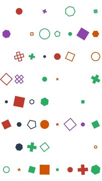 pattern grid Colorful Geometric Shapes Abstract Background Pattern Vector Illustration Simple Shapes Circle Square Hexagon Pentago
