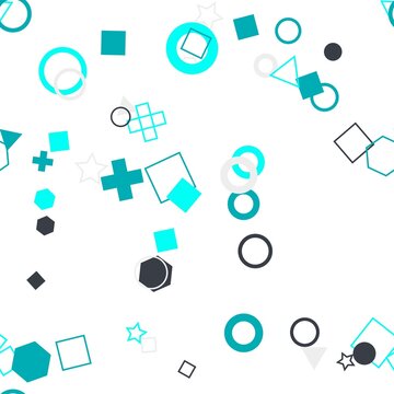 pattern geometric square Abstract geometric pattern with scattered shapes circles squares triangles stars hexagons crosses