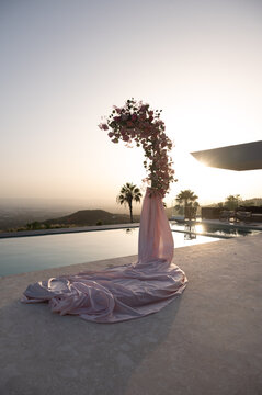 Atardecer desde la piscina 
