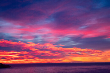 Fototapeta premium sunset over the sea