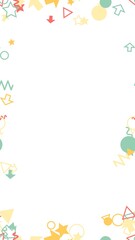 Fototapeta premium pattern confetti Colorful Celebration Party Confetti with Stars Arrows and Circles for Festive Design