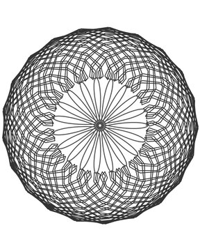 pattern guilloche square Intricate geometric mandala design with radial symmetry and complex interwoven patterns