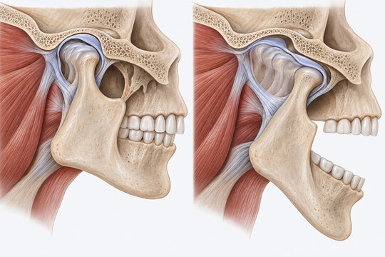Two Phase Temporomandibular Joint Opening Mechanics