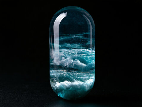 sea waves in the nano capsule 
