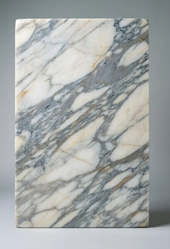 Luxury interior design and architecture, white marble slab with grey and gold veins for kitchen countertop or bathroom vanity surface on neutral background