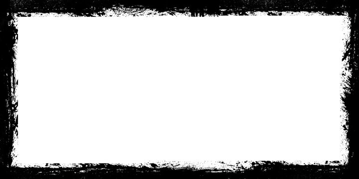 Black grunge frame border with a distressed texture