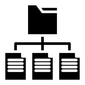 Data Collection web icon glyph style vector illustration concept for business 