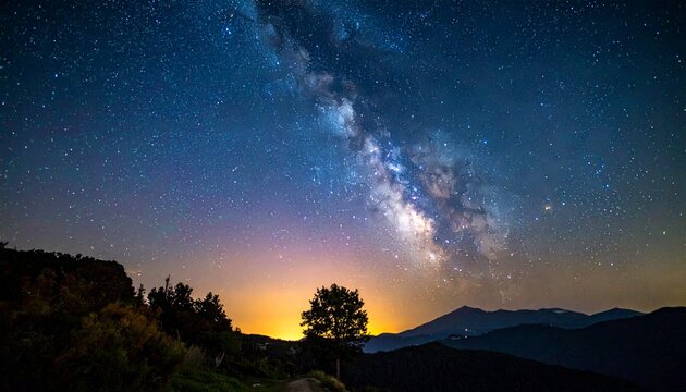 sunset in the mountains