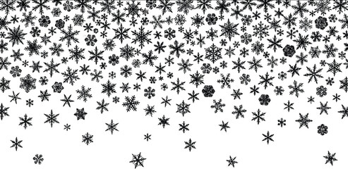 Obraz premium Snow flakes vector background.