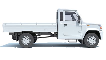 Fototapeta premium Pickup Truck 3D rendering on white background