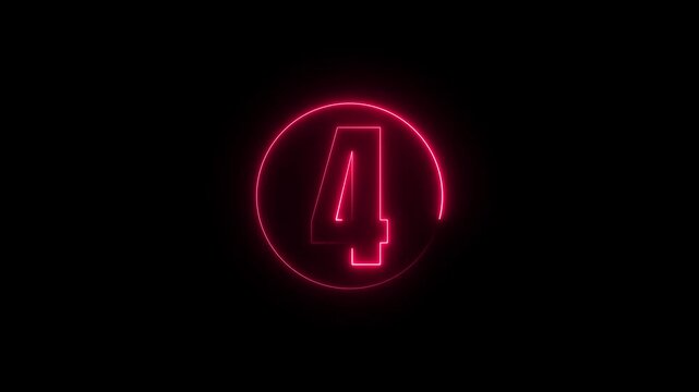 Neon glowing numbers seven and three with welcome to 2027 text on black background animation
