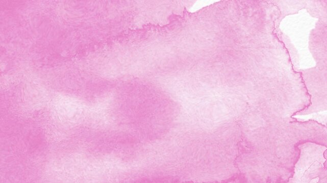 pink paints spreads abstract watercolor brush stroke texture background 4k animation