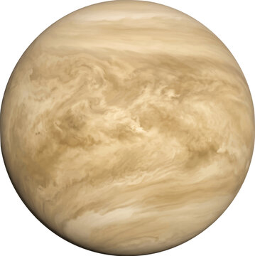 Venus Planet Isolated on Transparent Background