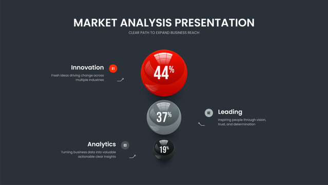 Marketing Campaign Three Option Infographic Presentation Template. Financial Report 3 Step Diagram Frame Design. Company Innovation Slide Layout Vector Illustration.
